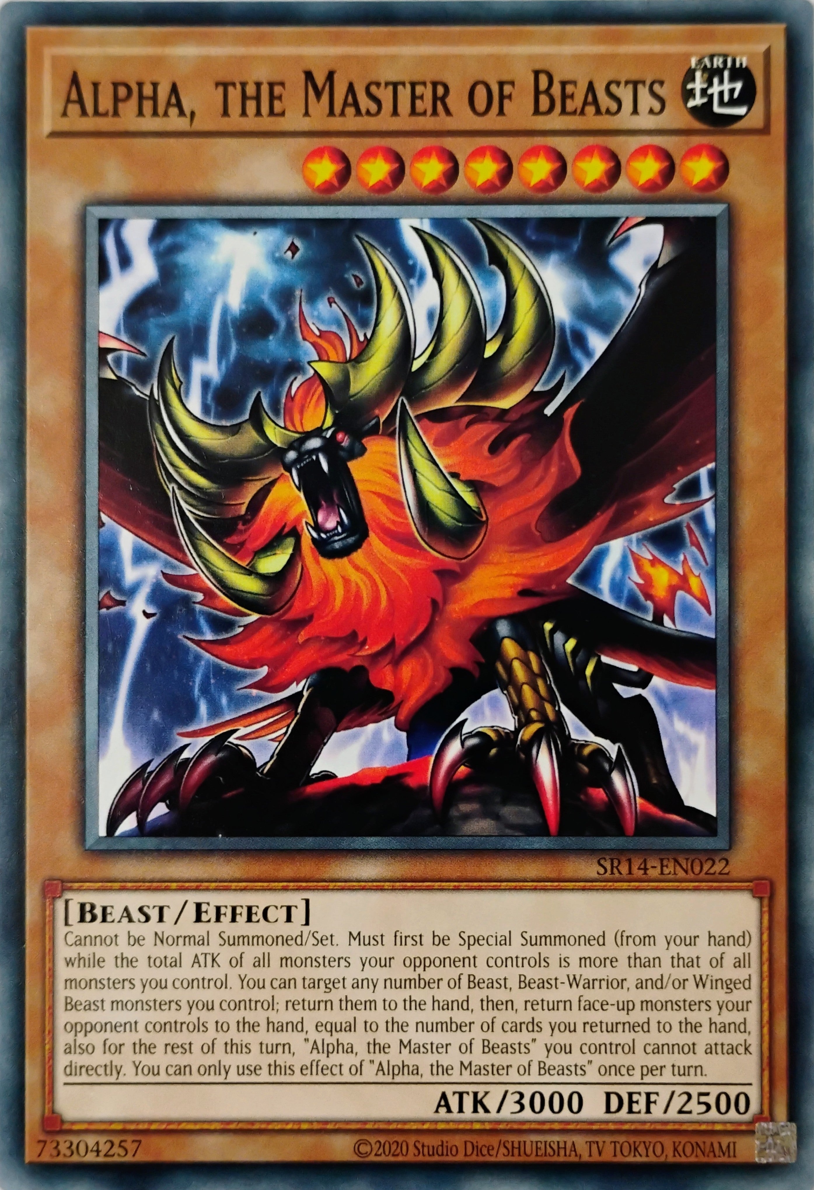 Yugioh! Alpha, The Master Of Beast Sr14-en022