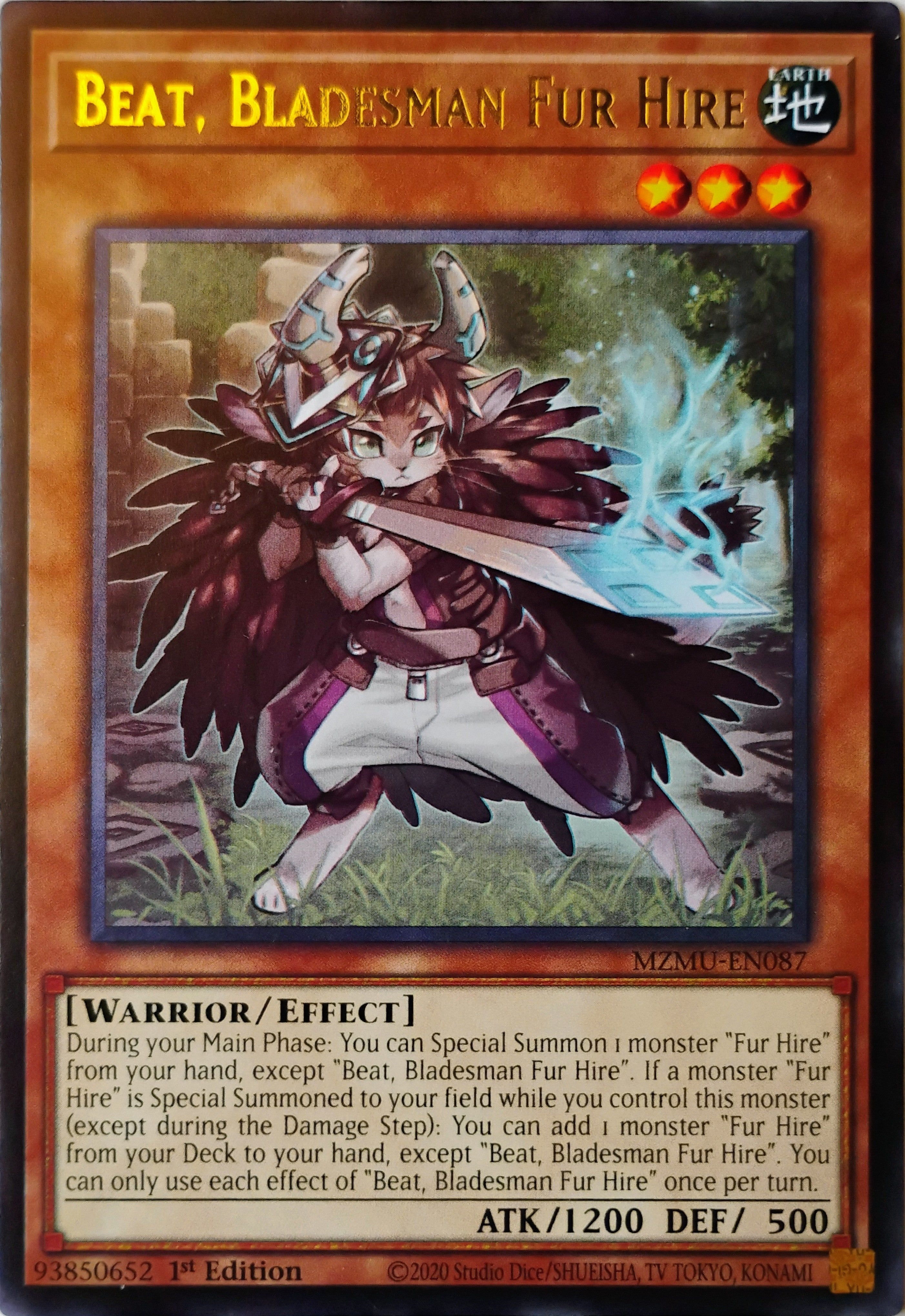 Yugioh! Beat, Bladesman Fur Hire Mzmu-en087 Rara