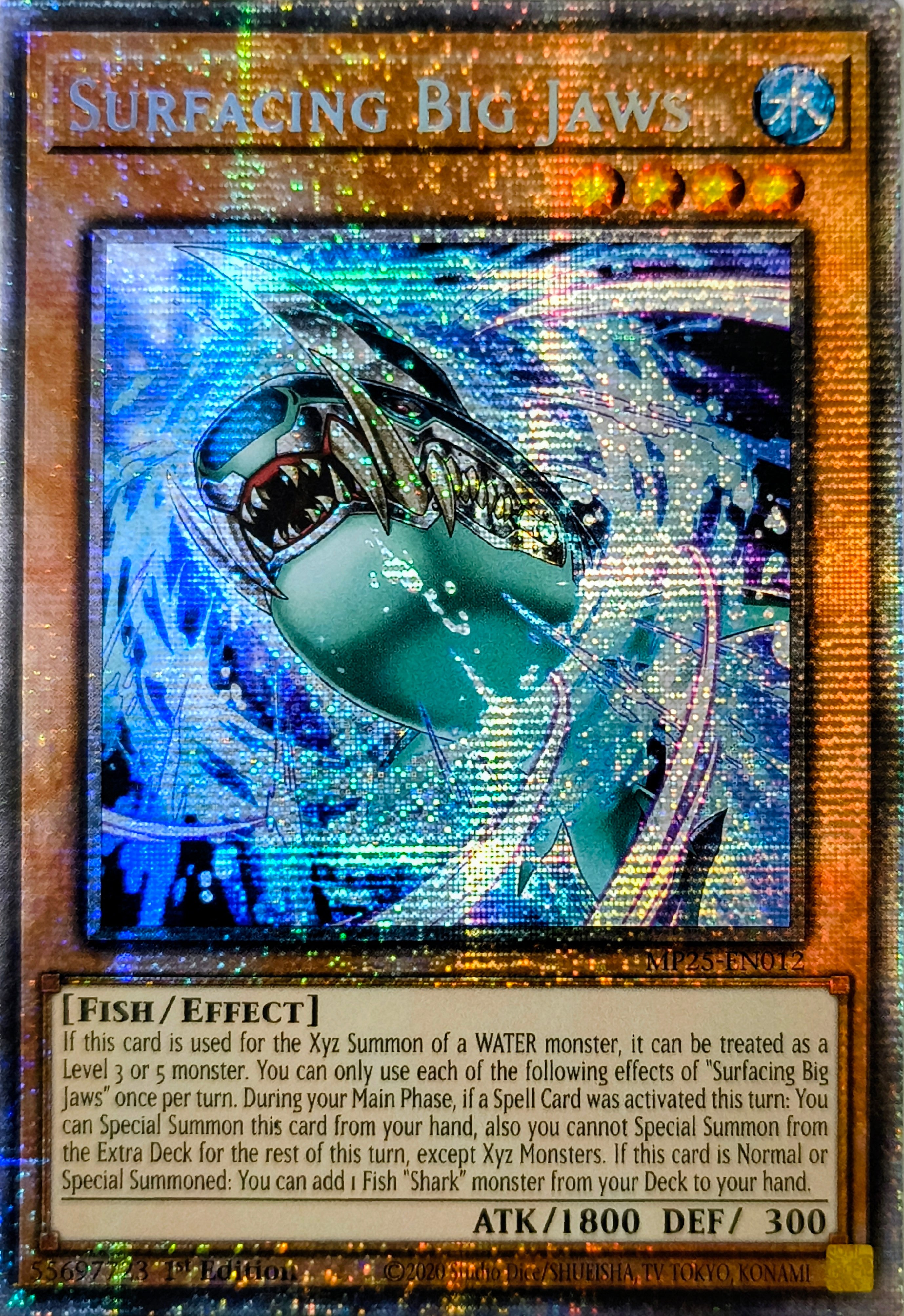 Yugioh! Surfacing Big Jaws Mp25-en012 1st Edition Starlight