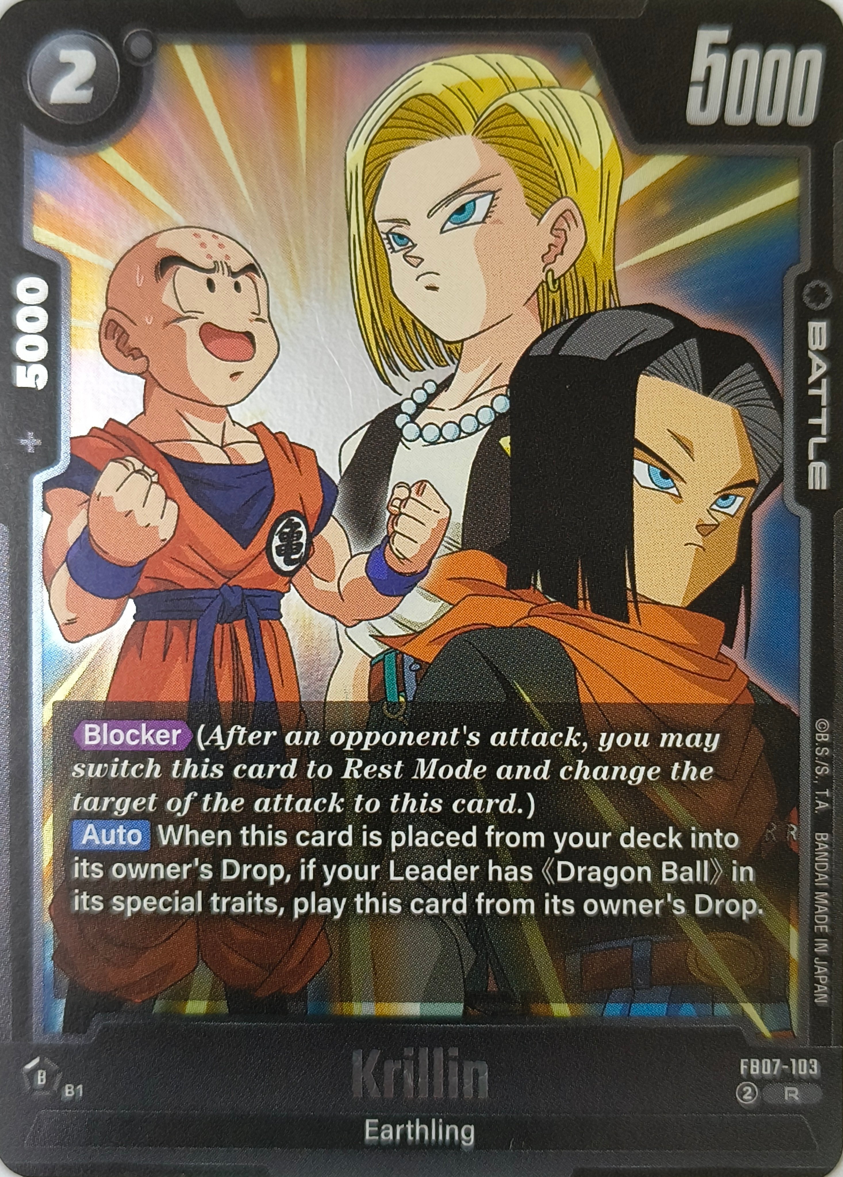 Dragón ball Tcg Krillin Fb07-103 Foil