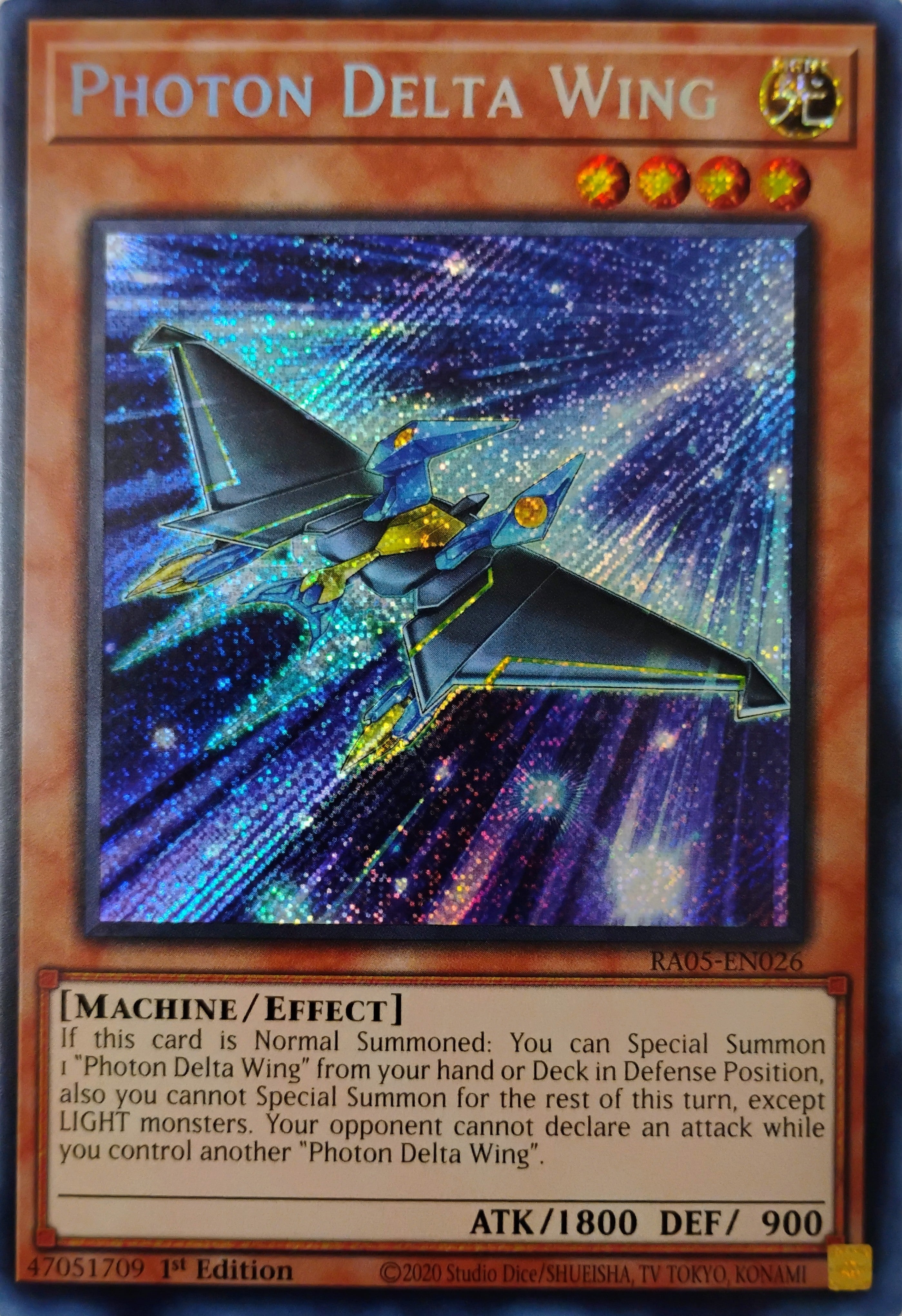 Yugioh! Photon Delta Wing Ra05-en026 1st edition Secreta