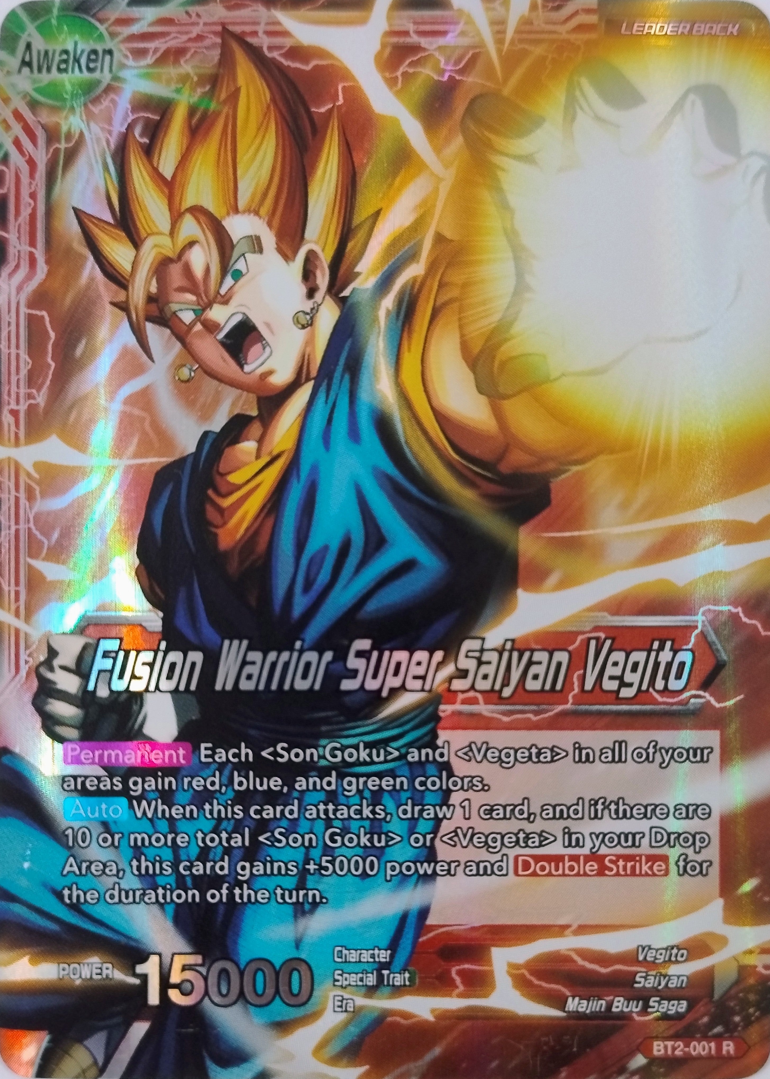 Dragón Ball Tcg Vegito Bt2-001 Foil