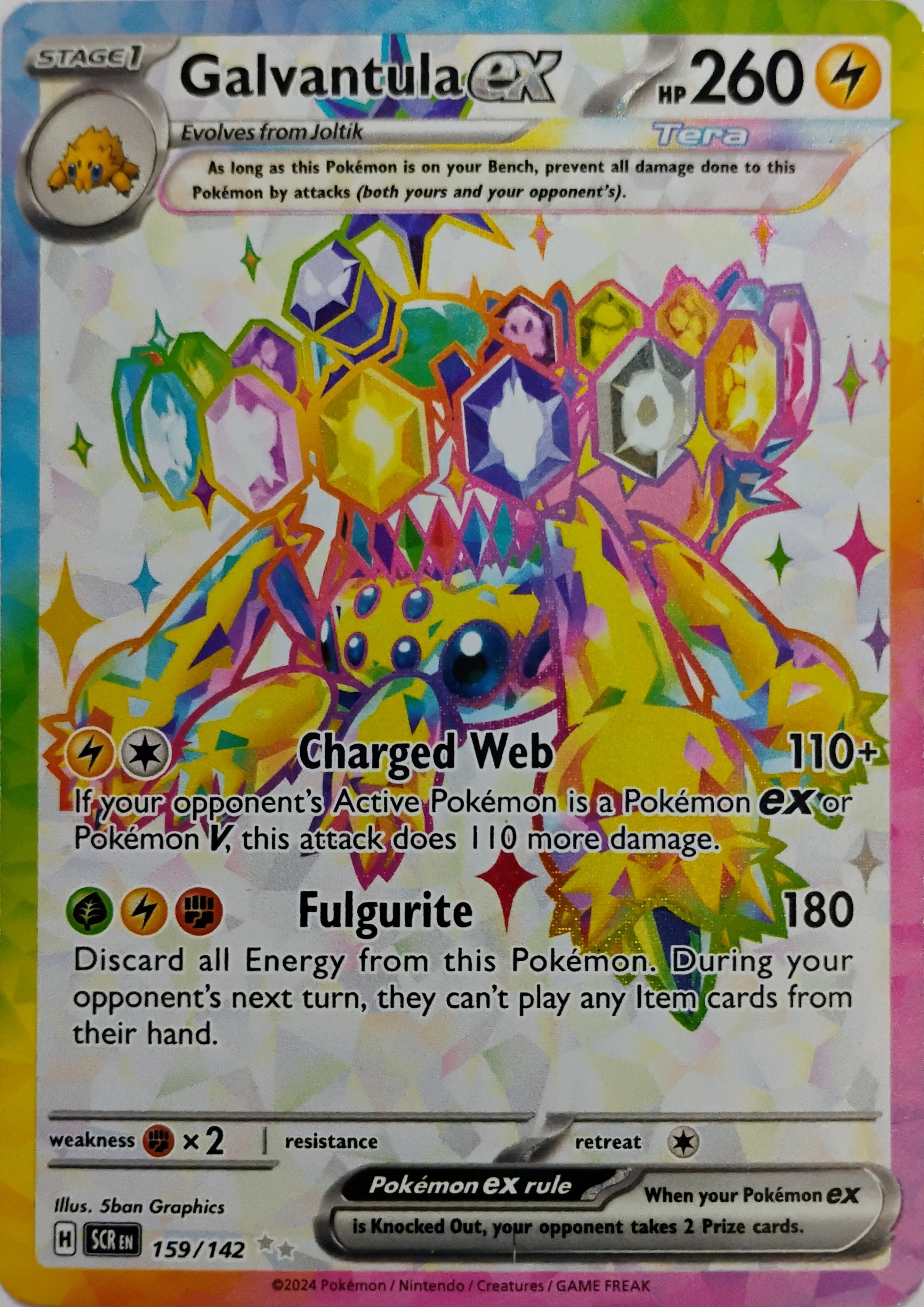 Pokémon tcg Galvantula Ex 159/142