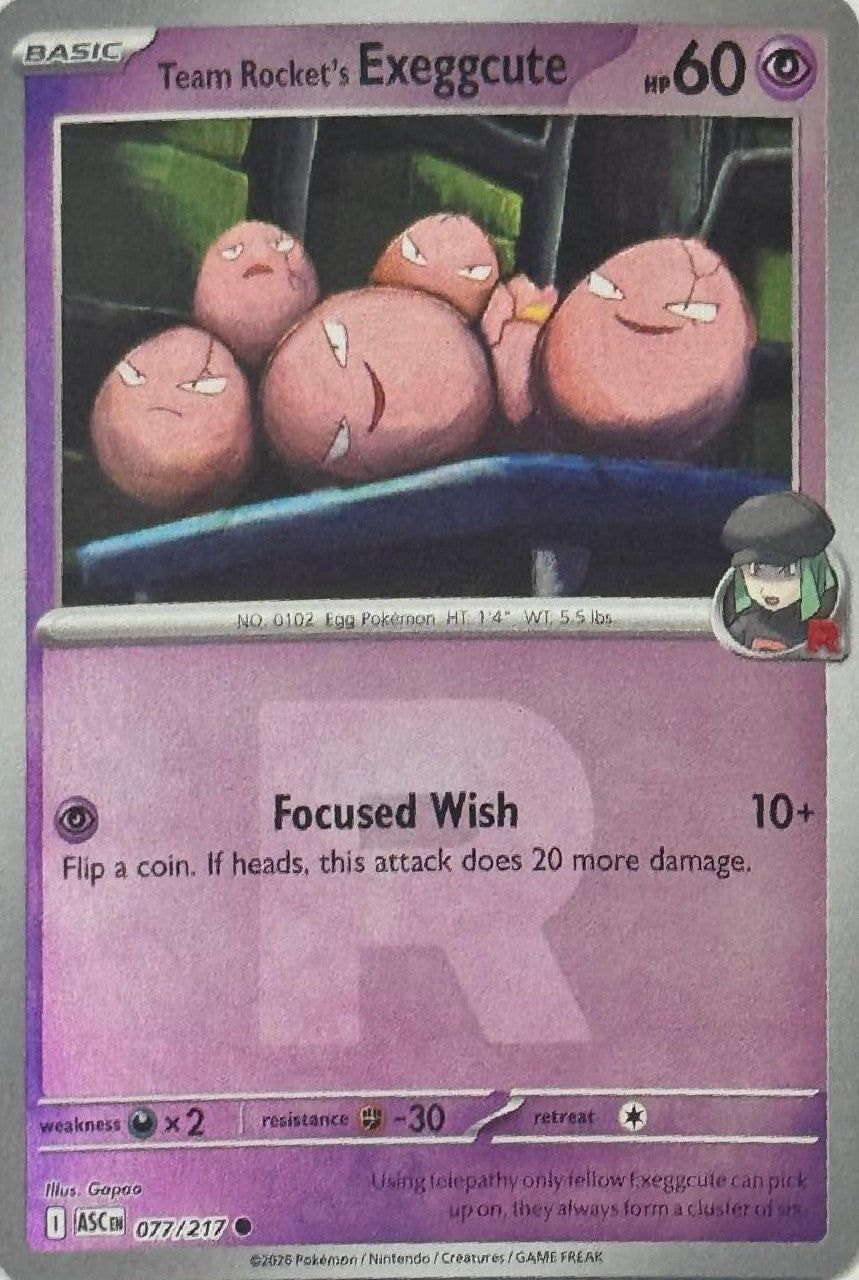 Pokémon Tcg Team Rocket's Exeggcute 077/217 (Team Rocket's)