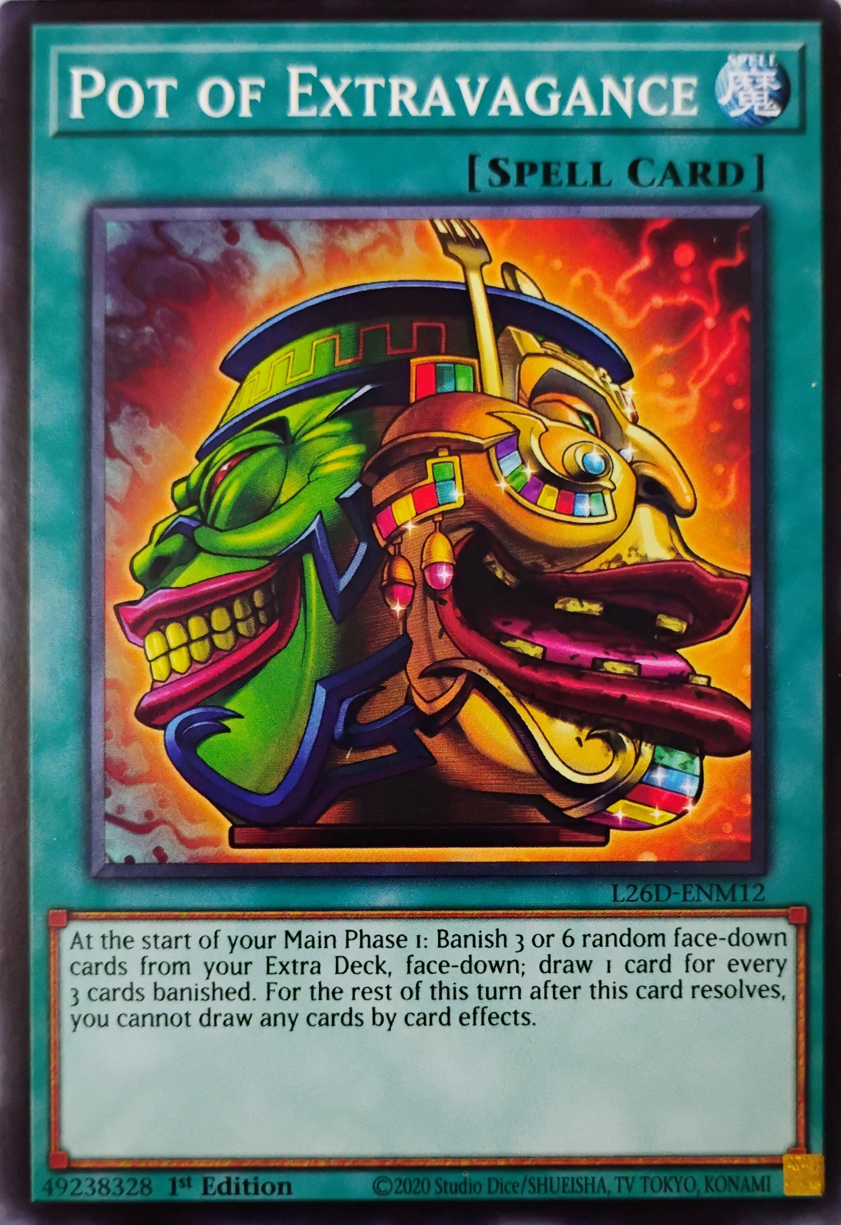 Yugioh! Pot Of Extravagance L26D-ENM12 1st edition