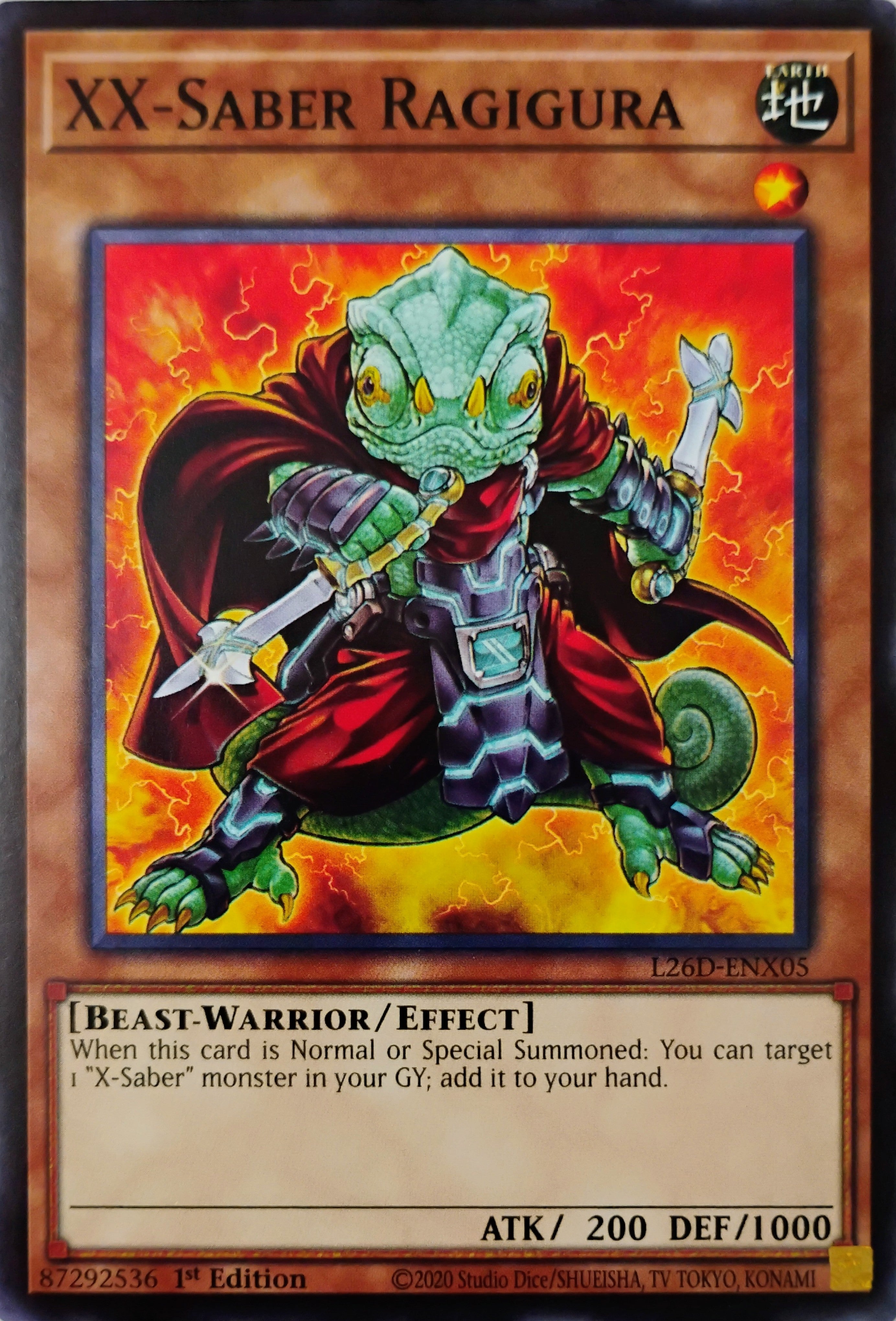 Yugioh! Xx-Saber Ragigura L26D-ENX05 1st edition