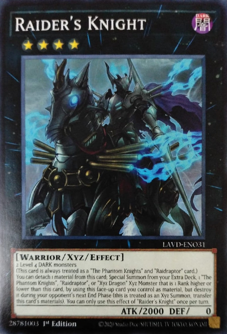Yugioh! Raider's Knight LAVD-ENO31 1st Edition