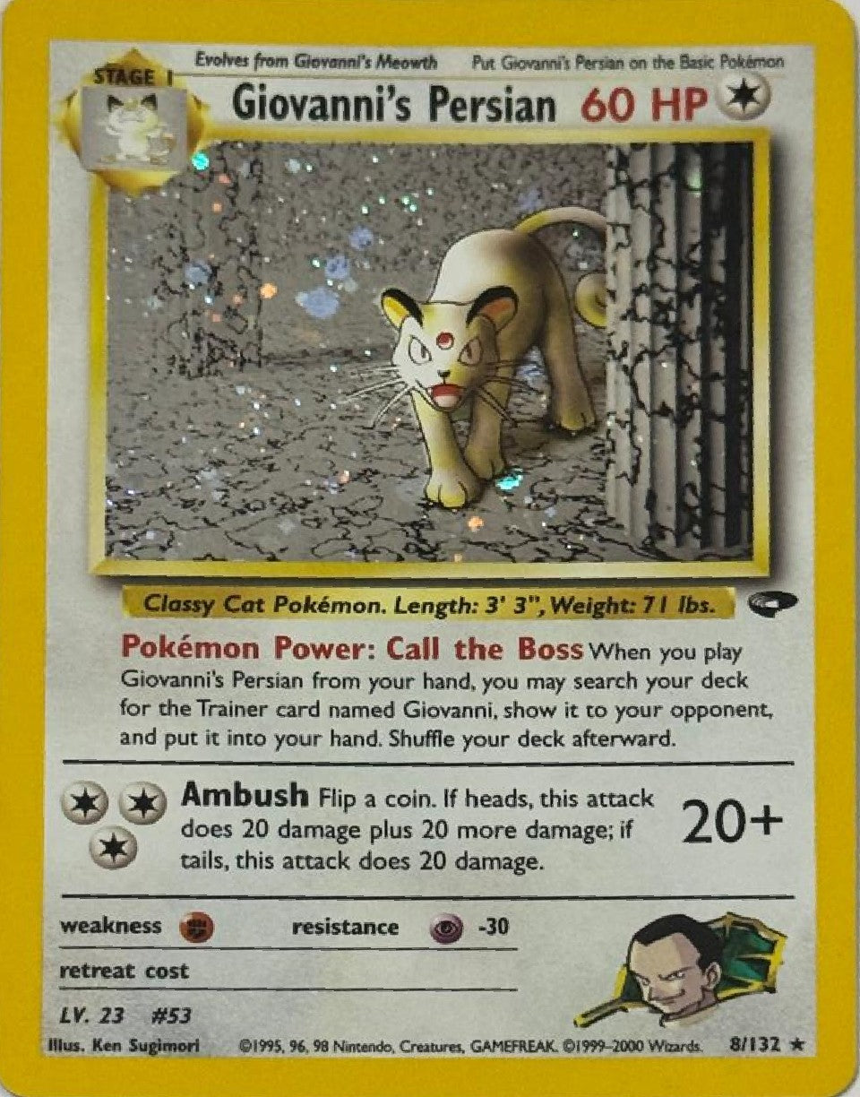 Pokémon Tcg Giovanni's Persian 8/132 Holo