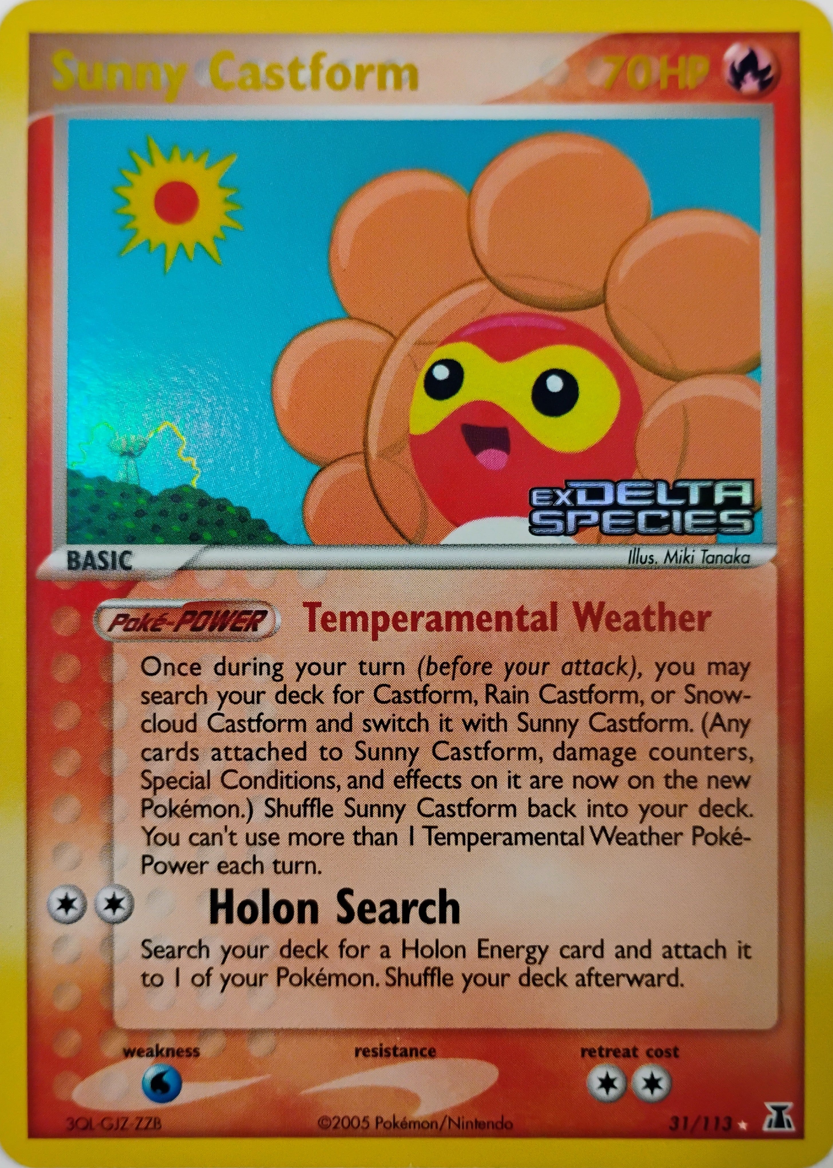 Pokémon tcg Sunny Castform 31/113 Holo (Ex Delta Species)