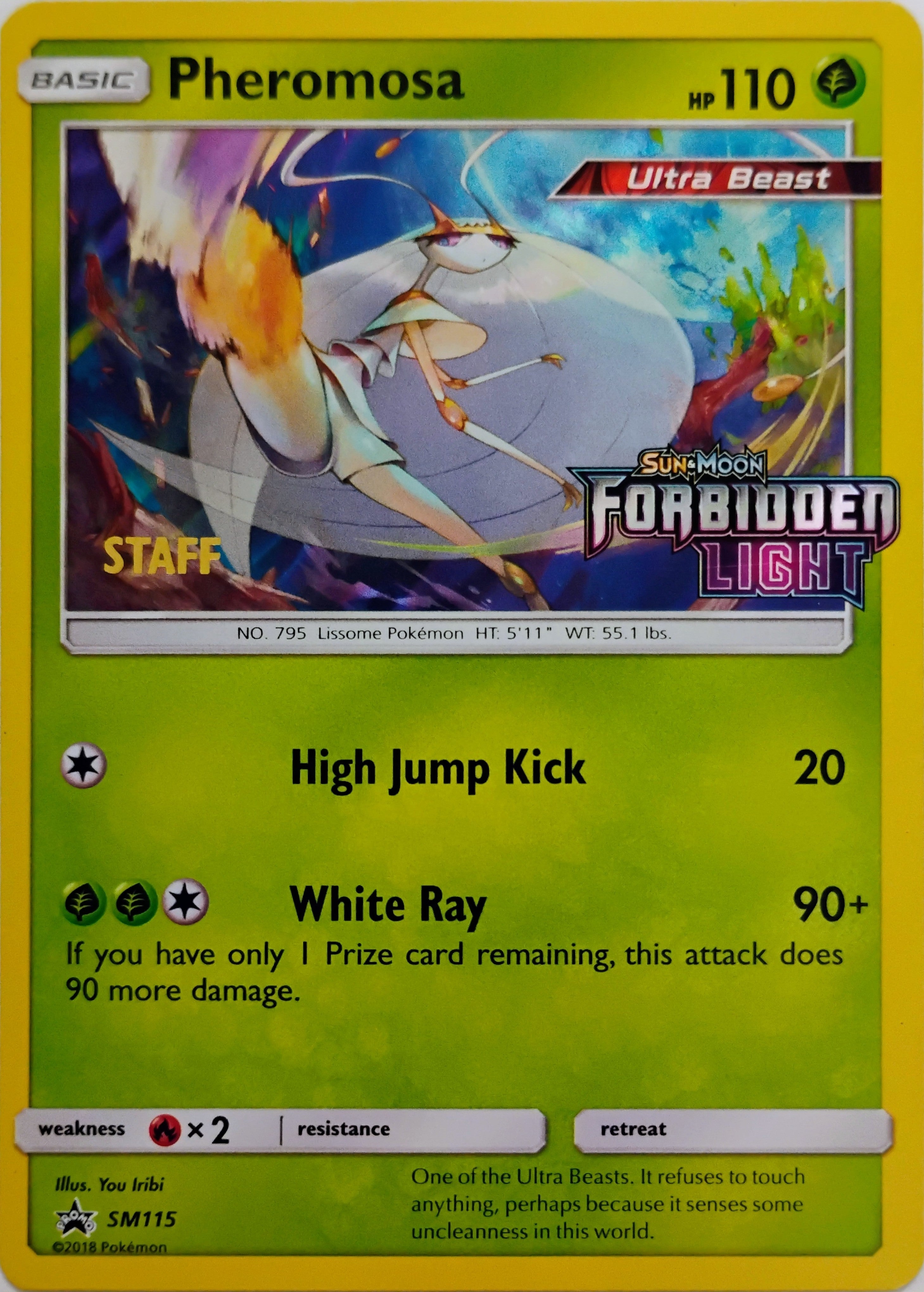 Pokémon tcg Pheromosa Sm115 (Forbidden Light) (Staff)