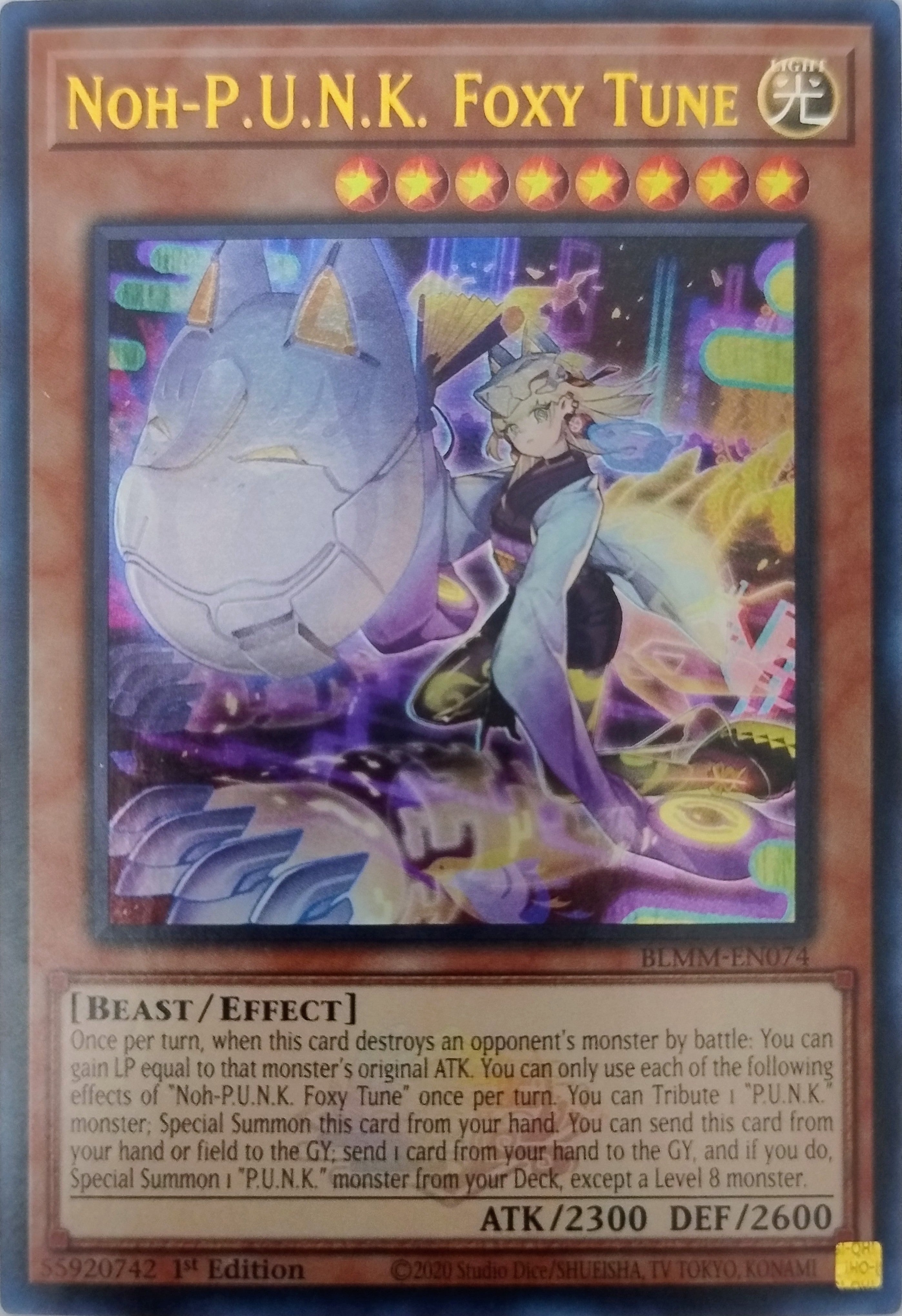 Yugioh! Noh-P.U.N.K. Foxy Tune Blmm-en074 1st Edition Ultra