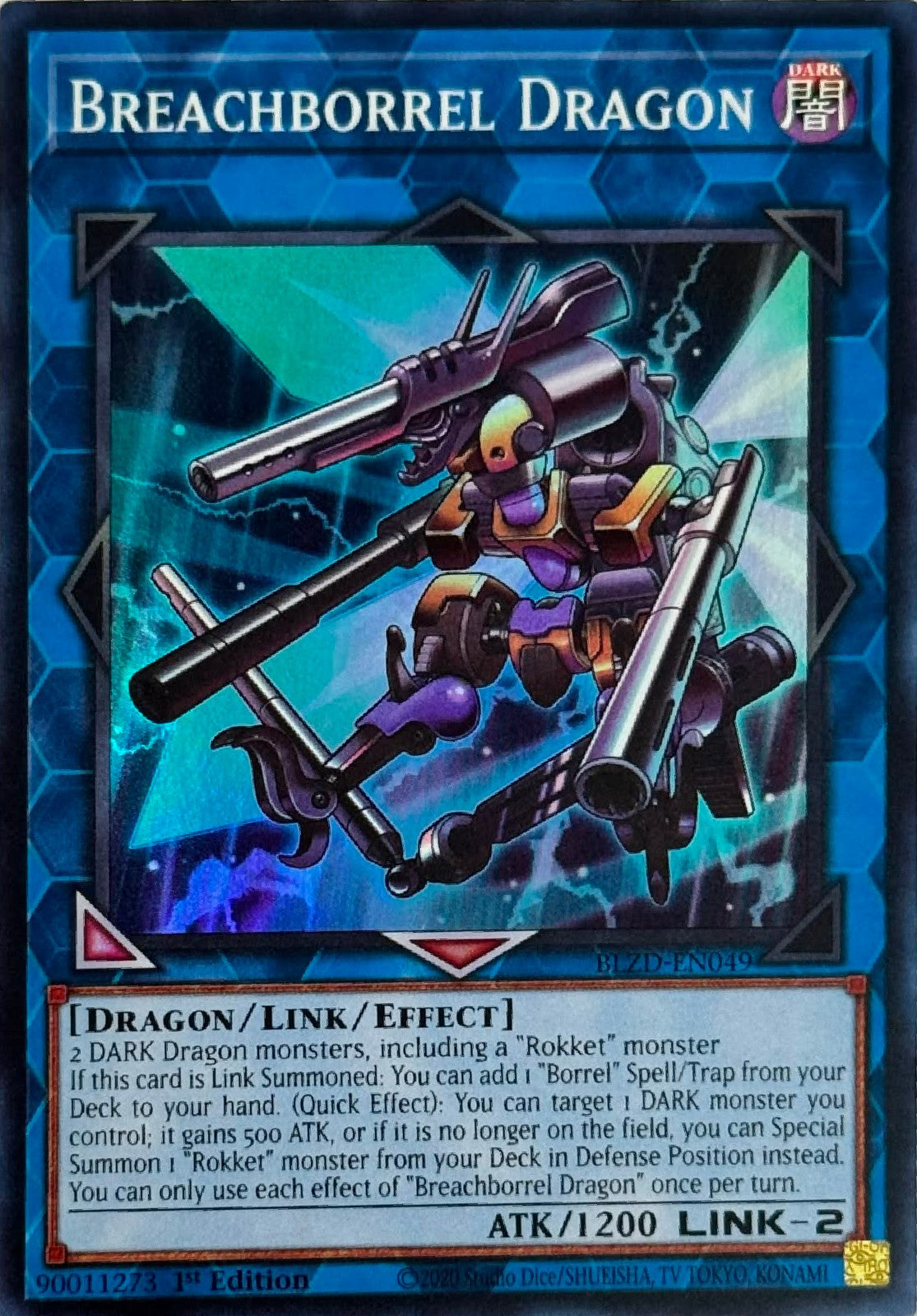 Yugioh! BreachBorrel Dragón BLZD-EN049 1st Edition Super